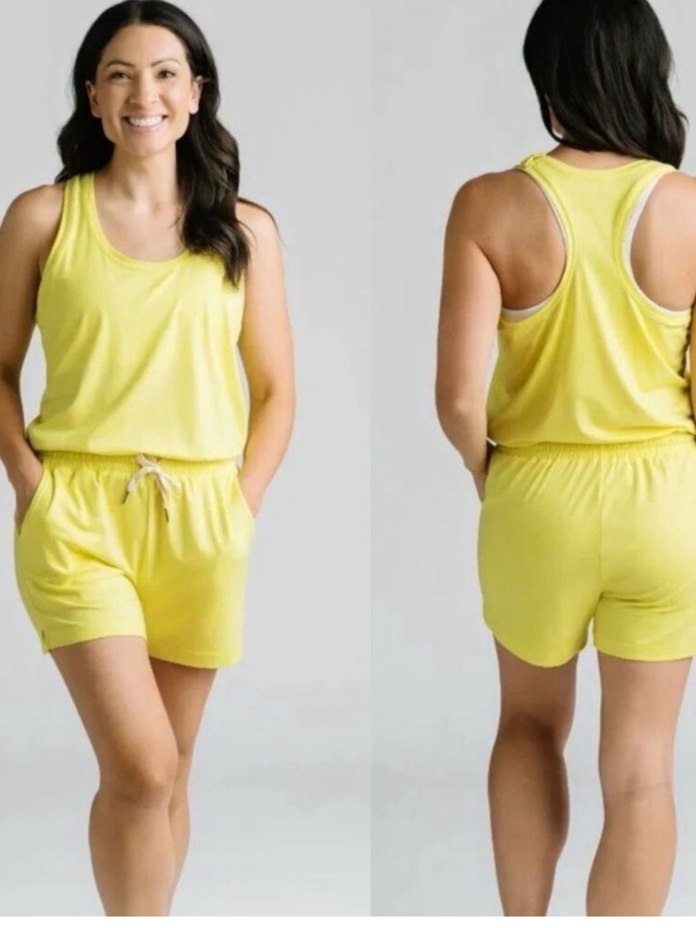 Zyia Active Lemon Laguna Downtime Romper Small